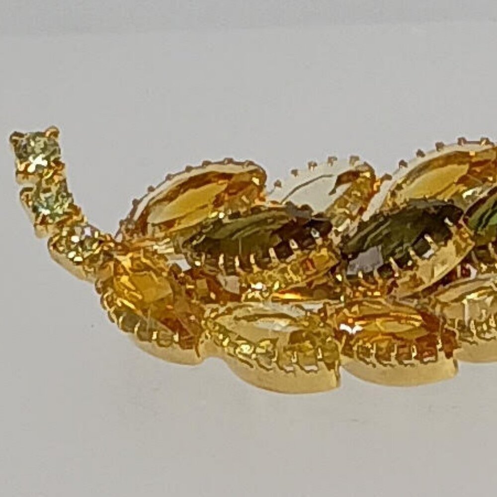 1950's Topaz Rhinestone Pin - Picture 2 of 3